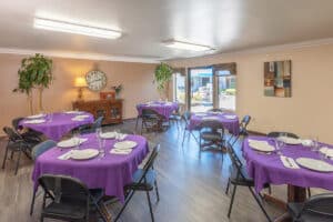 The dining room at Crystal Ridge Care Center