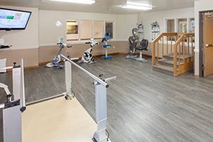 The rehab gym at Crystal Ridge Care Center