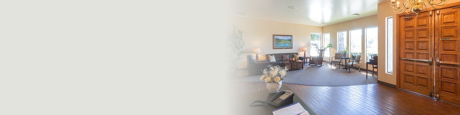 The front lobby at the Crystal Ridge Care Center